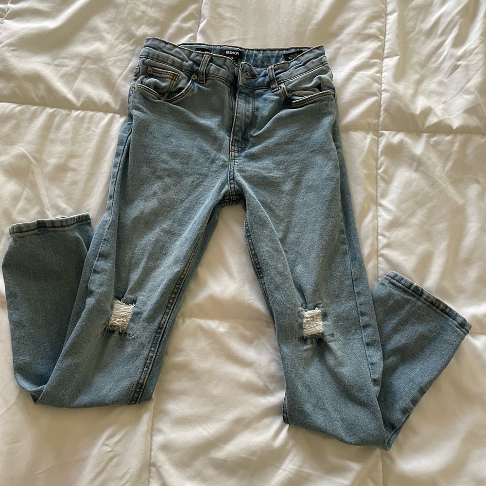 Blue Distressed Hudson girls Jeans